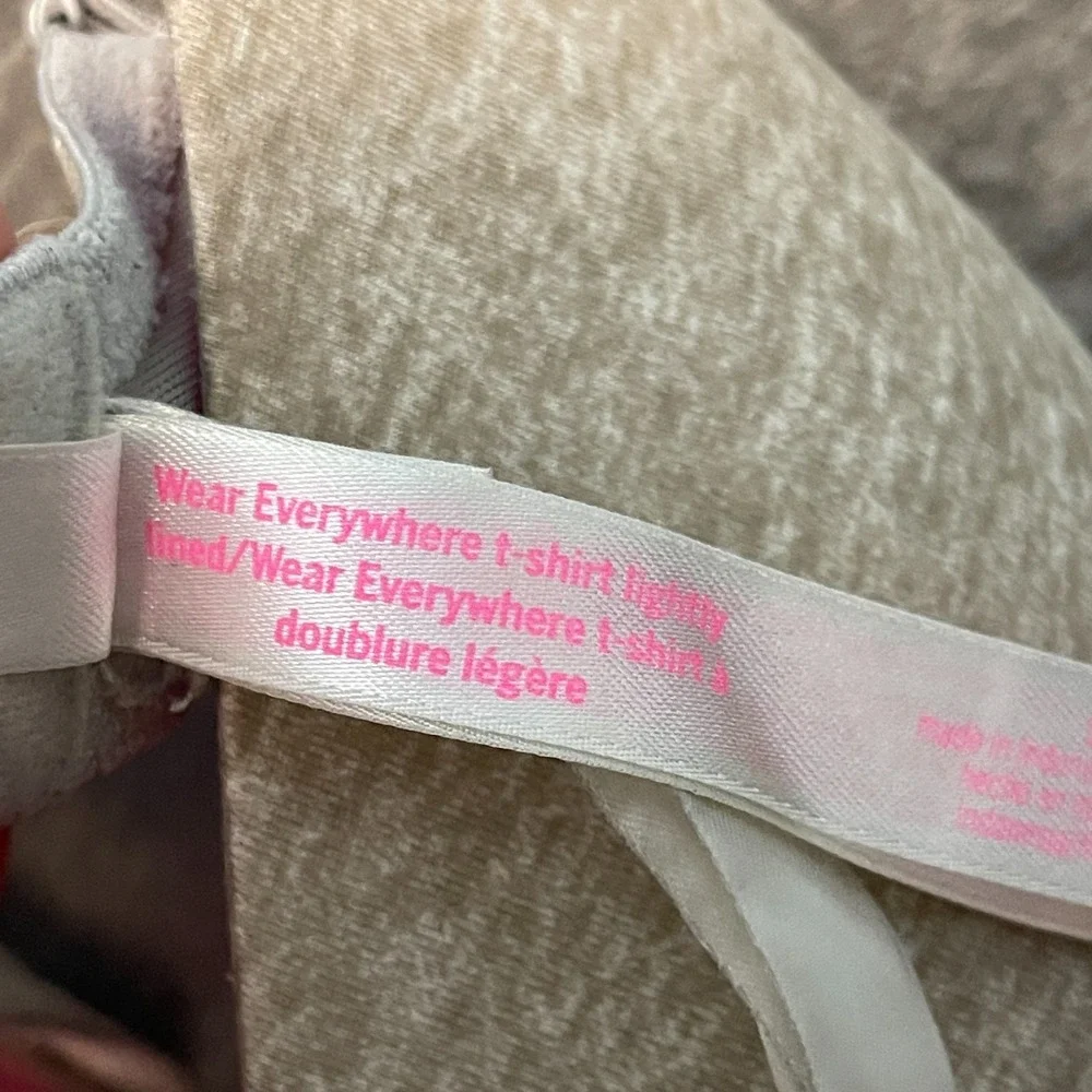 Pink Victoria Secret Women Nude Wear Everywhere Underwire T Shirt Bra 34DD